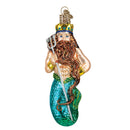 Neptune Merman Glass Ornament