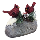 Holiday Cardinals on Stone - 7 Inch