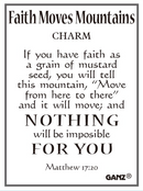 Faith Moves Mountains Charm - A Symbol of Empowering Belief - Gift Shoppe >> Jewelry >> Charms and Worry Stones - by Ganz - v