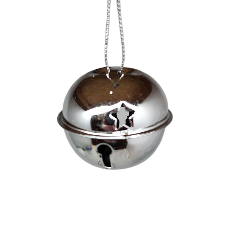 Jingle Bells (8 pack) - 50mm - Silver