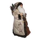 Woodland Cone Santa - Holding a Sled - 24 Inches Tall