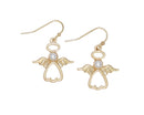 Dainty Gold Angel Earrings with Pearls - Gift Shoppe >> Jewelry >> Earrings - by Periwinkle By Barlow
