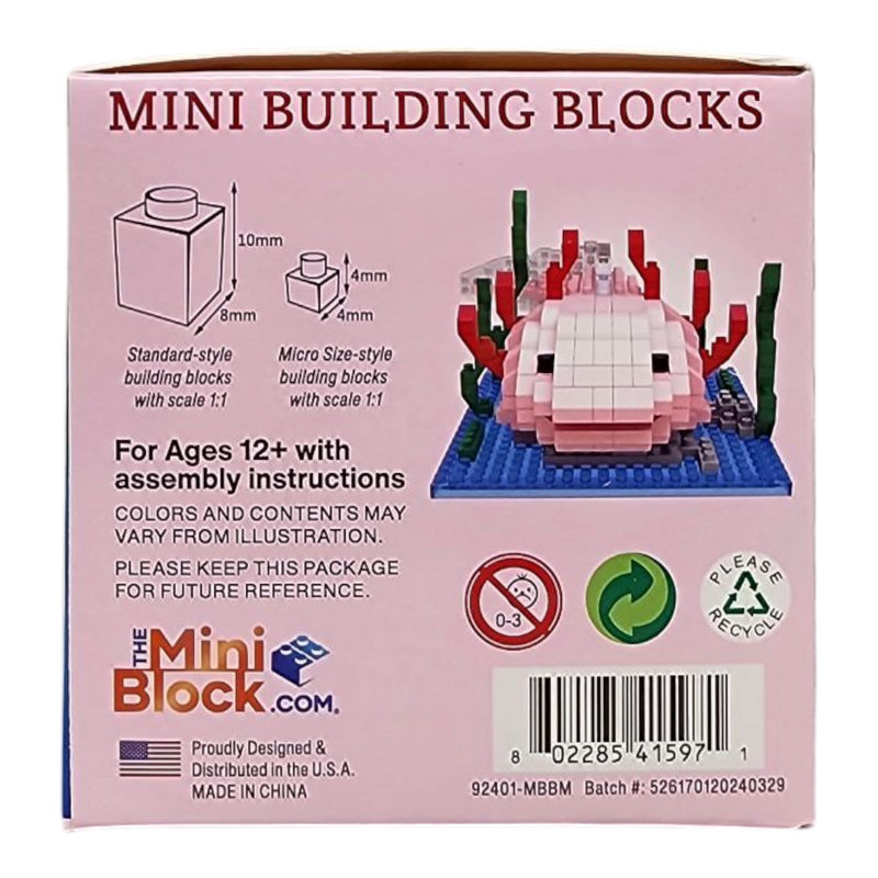 Microblocks Axolotal Mini Building Blocks - Axolotl | Country Christmas Loft – The Country ...