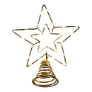 Gold Star Tree Topper with 30 Warm White Lights