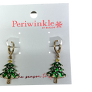 Christmas Tree with Crystals Earrings