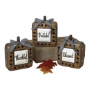 Resin Woven Basket Look Square Pumpkin -