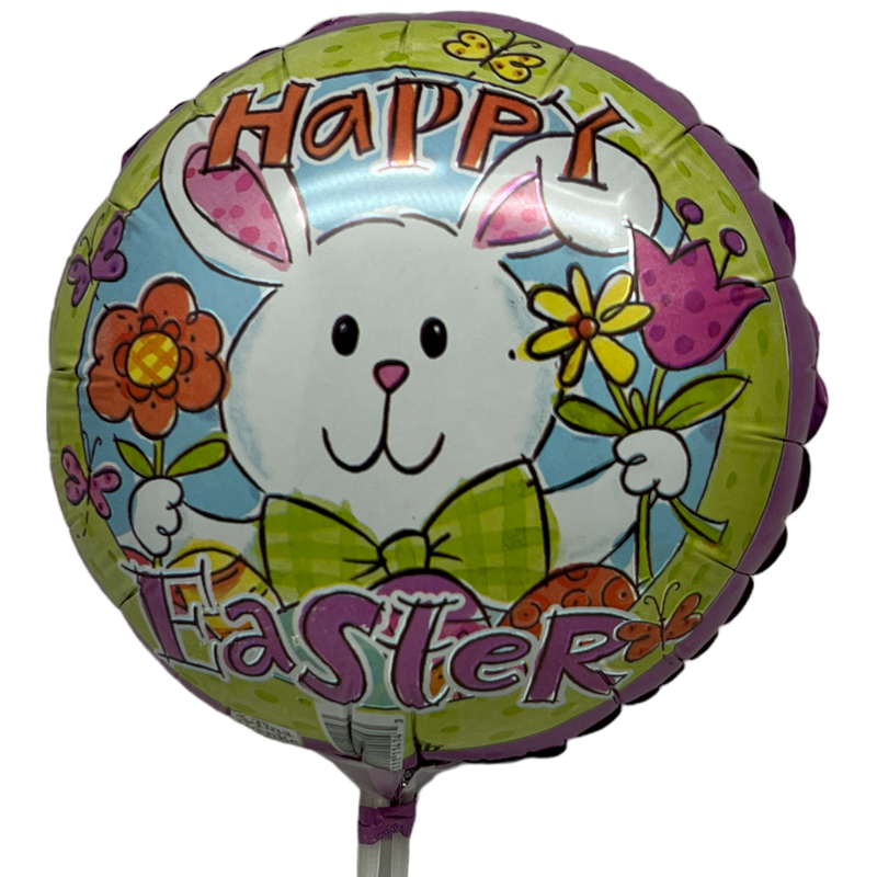 Easter Pre-Inflated - Happy Easter Bunny With Flowers