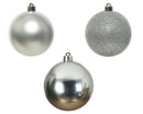 Elegant Assorted Shatterproof Ornaments - Set of 10 - Silver - Christmas >> Ornaments >> Shatterproof - by Decoris