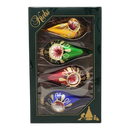 Krebs Value Glass Ornament 4 pack - Vintage Teardrop Reflectors