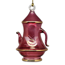 Gold Rimmed Teapot Solid - Red Small