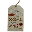 Wooden Plaid Gift Tag Ornament - Got Wine? - Christmas >> Ornaments >> Novelty - by Ganz