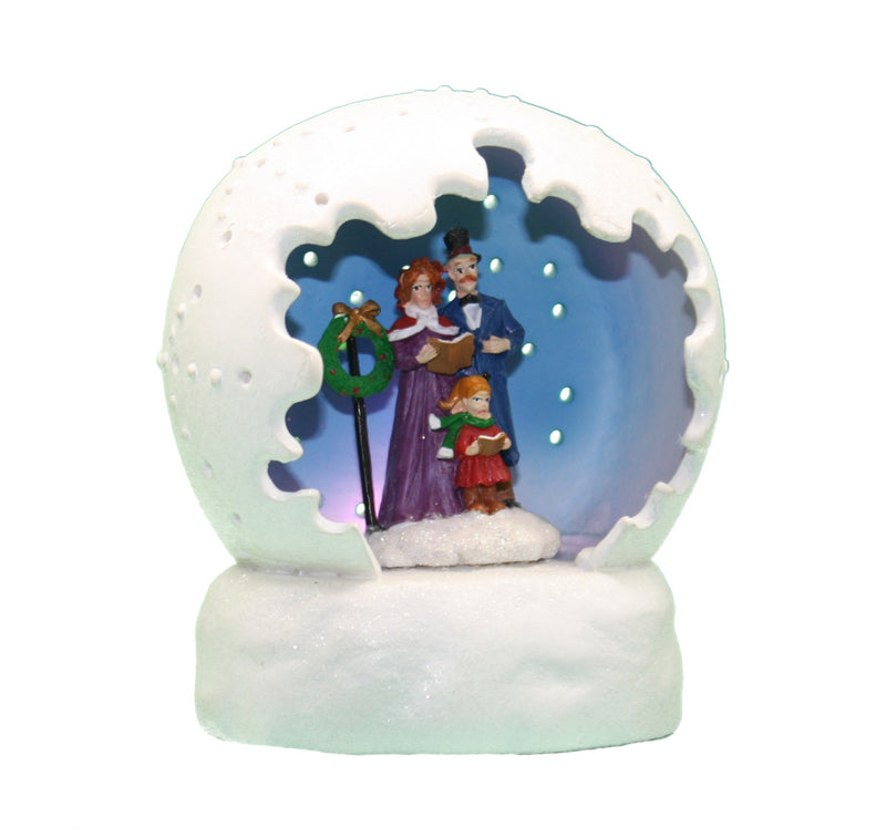 LED Porcellain Dome - Carolling - The Country Christmas Loft