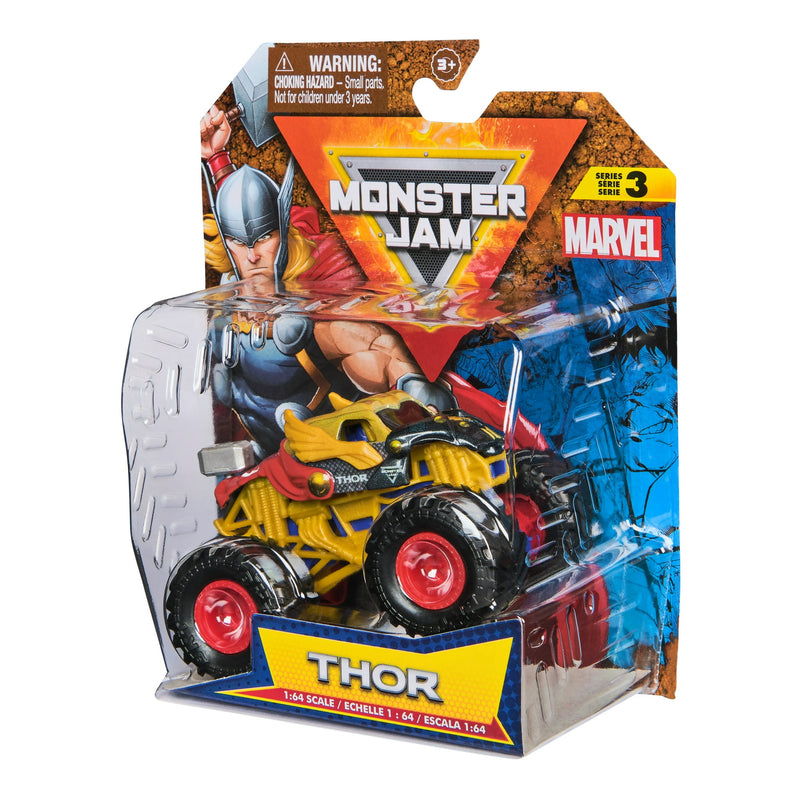 Monster Jam Official 1:64 Scale Monster Truck -  Marvel Comics Thor