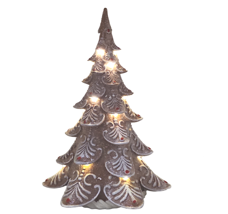 LED Lighted Gingerbread Tree - 17 Inch