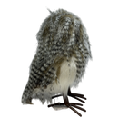 Faux Fur Owl Figurine Feathers Down