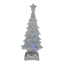 Twinkling Frost Lighted Waterglobe Tree - 12.5" - Christmas >> Snowglobes - by Gerson - view 2