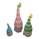 Terracotta Ceramic Gnomes - 3 Piece Set - Home & Living >> Garden - by Gerson - view 2