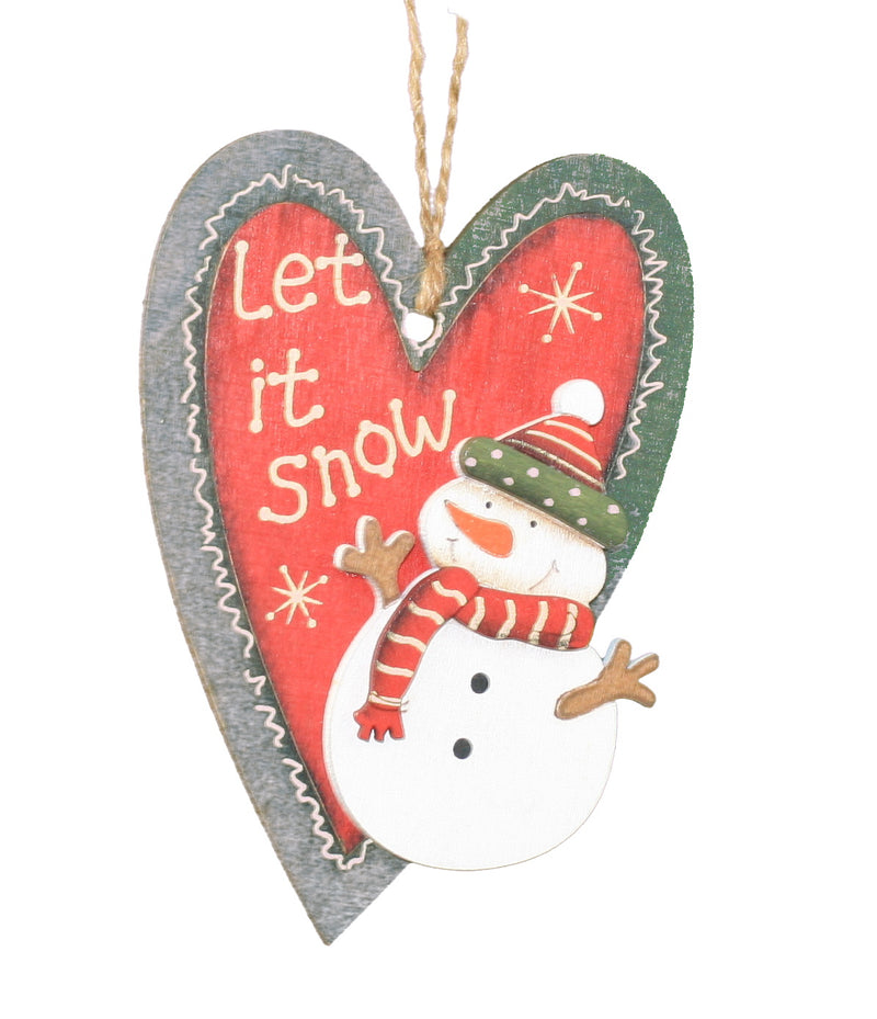 Heart - Snowman - The Country Christmas Loft