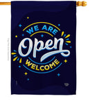 Neon Brights Welcome Open Flag - Home & Living >> Decor - by Breeze Decor