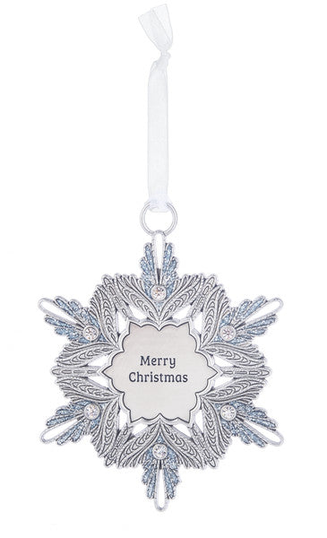 Gem Snowflake Ornament - Merry Christmas - The Country Christmas Loft