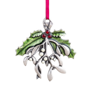 Mistletoe and Holly Ornament - Christmas >> Ornaments >> Metal - by Danforth Pewter