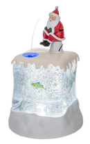 LED Light Up Shimmer Ice Fishing Figurine - Snowglobes - by Midwest