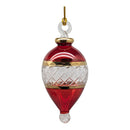 Lattice Glass Ornaments With Gold Accents - Red Teardrop - Egyptian Glass - by Egyptian Museum