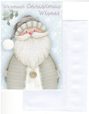 Warmest Christmas Wishes Santa Country Christmas Card
