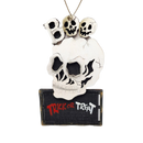 Wooden Halloween Ornament -  Skull
