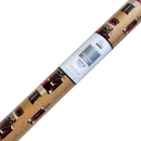 Kraft Foil Roll Wrap - 30" x 96" - Nutcracker Delight