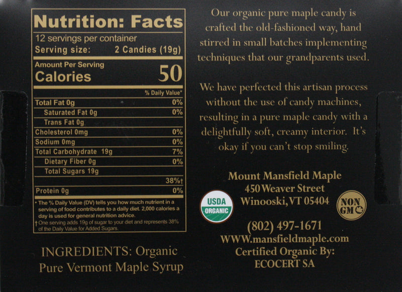 Organic Pure Maple Sugar Candies - 8 Ounce