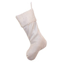 White Quilted Snowflake Christmas Stocking - Christmas >> Stockings - by Kurt Adler - view 2