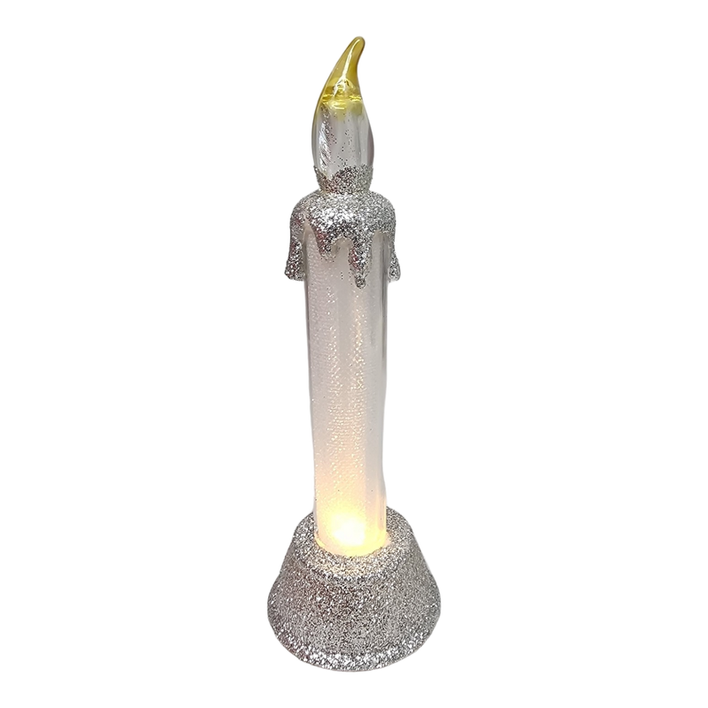 Light-Up LED Glittered 6 Inch Candle -