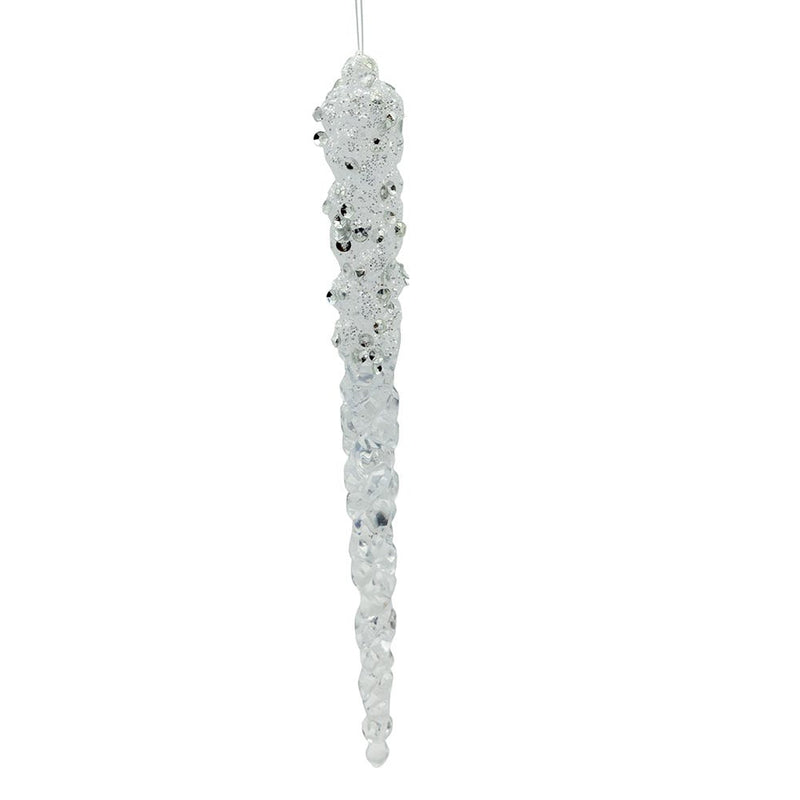 Glittered Icicles Ornaments, 6-Piece Box Set