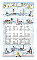 2027 Linen Calendar Towel - Lighthouses - Calendars - by Kay Dee Design