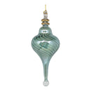 Sage Green Swirled Perfume Bottle Ornament