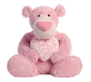 Strawberry Latte Teddy Bear With Stuffed Heart - Jumbo - Toy Shoppe >> Plush - by Aurora - view 2