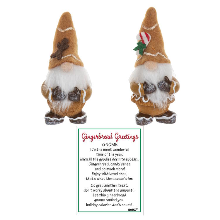 Gingerbread Gnome Pocket Charm Figurine -
