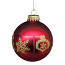 Krebs Value Glass Ornament 4 pack - Red Christmas Icon Band - Christmas >> Ornaments >> Glass - by Christmas By Krebs - view 