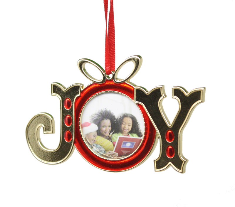 Metal Photo Holder Ornament - Joy