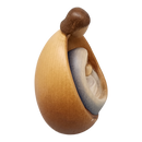 Modern Style Holy Family Carved Nativity - Color - 4.5 Inch