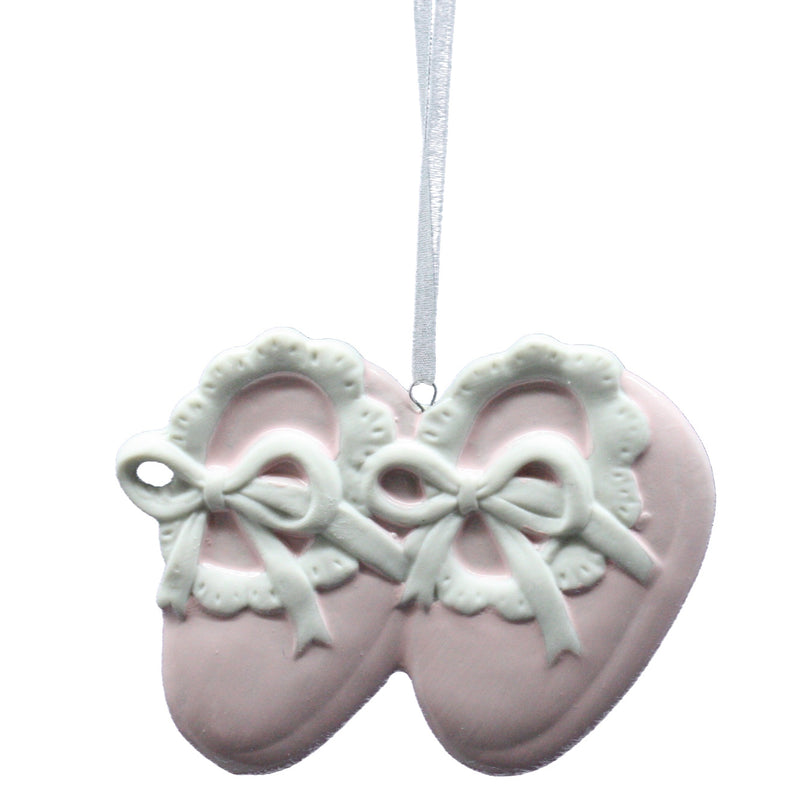 Baby Girls First Christmas Ornament - Booties