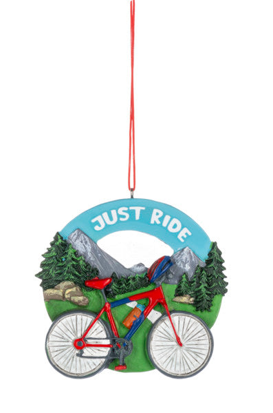 Just Ride - Biking Ornament