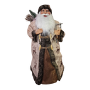 Woodland Cone Santa - Holding a Sled - 24 Inches Tall