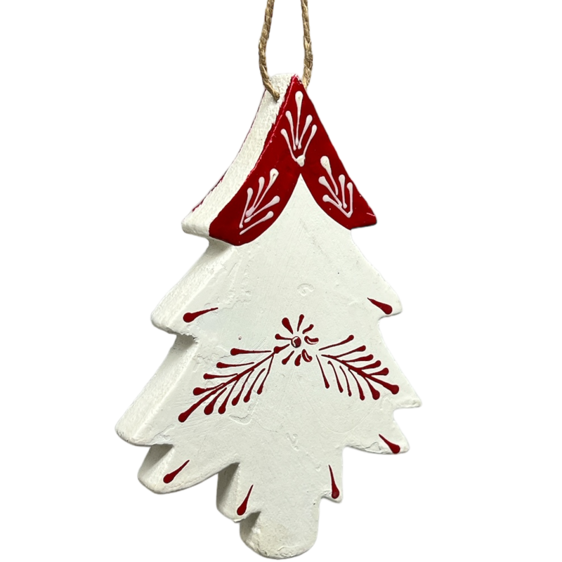Scandi Holiday White Tree Ornament