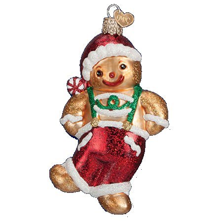 Frolicking Gingerbread Gl Ornament - The Country Christmas Loft