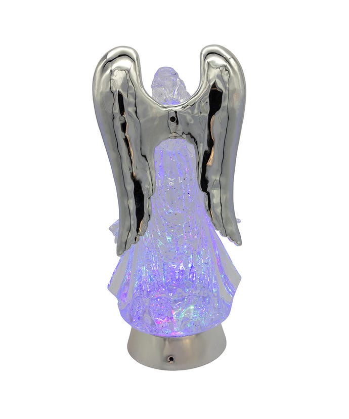 Illuminated Angel Water Globe B/O