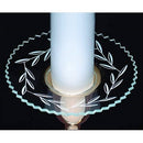 Single Glass Bobeche - Etched Leaves