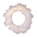 Lighted Artificial Pampas Grass Wreath