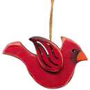Hand-Crafted Wooden Cardinal Ornament -
